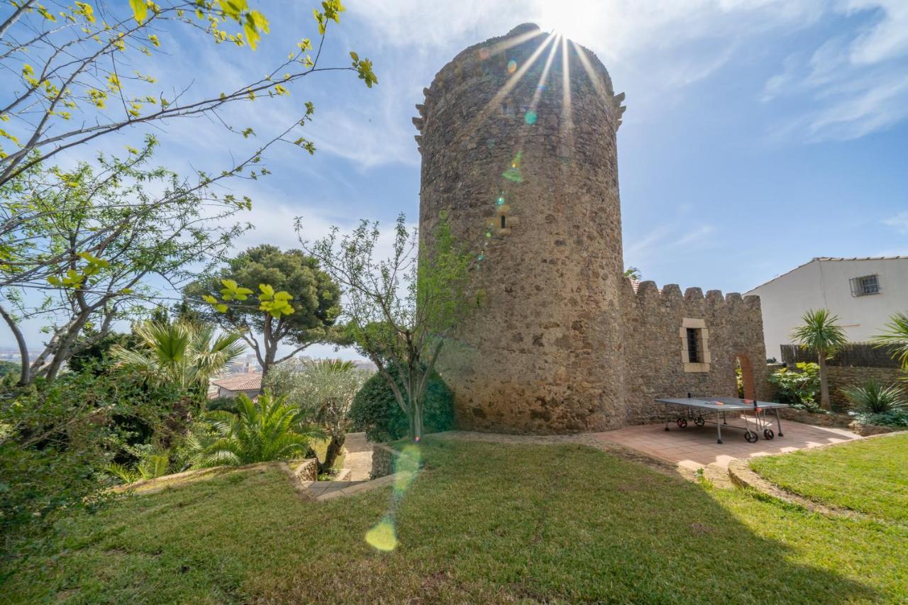 Castillo Can Xirau, Propiedad Exclusiva Con Piscina & Aircon Villa Santa Susanna Luaran gambar